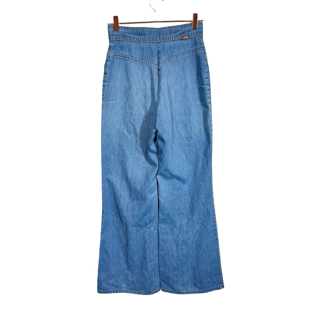 Vintage 70s Levi's Orange Tab Patch Pocket High Waisted Bell Bottoms Flare Jeans - Picture 5 of 12